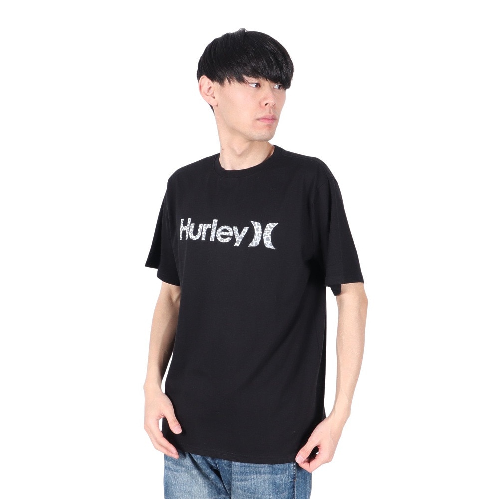 ハーレー（HURLEY）（メンズ）レオパード ワン アンド オンリー半袖Tシャツ MSS2411033-BLK