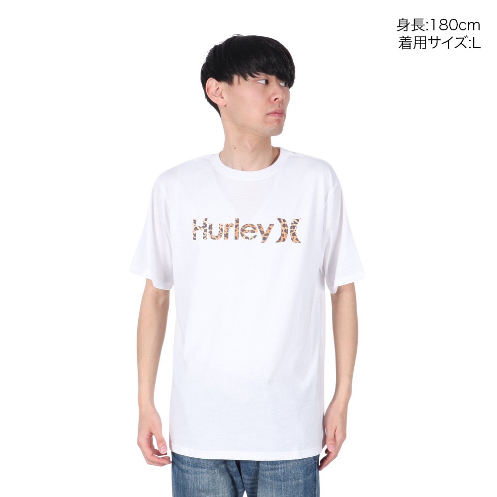ハーレー（HURLEY）（メンズ）レオパード ワン アンド オンリー半袖Tシャツ MSS2411033-WHT