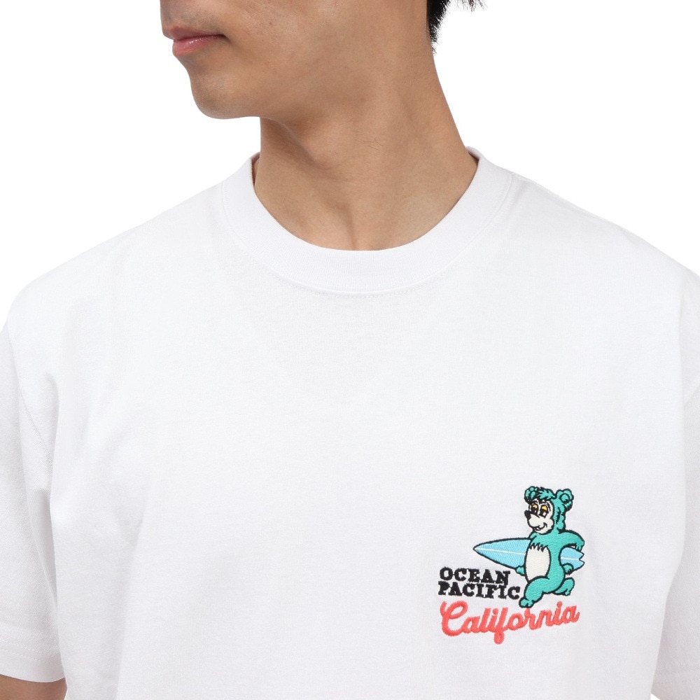 オーシャンパシフィック（Ocean Pacific）（メンズ）半袖Tシャツ ワンポイント Bear 515503WT