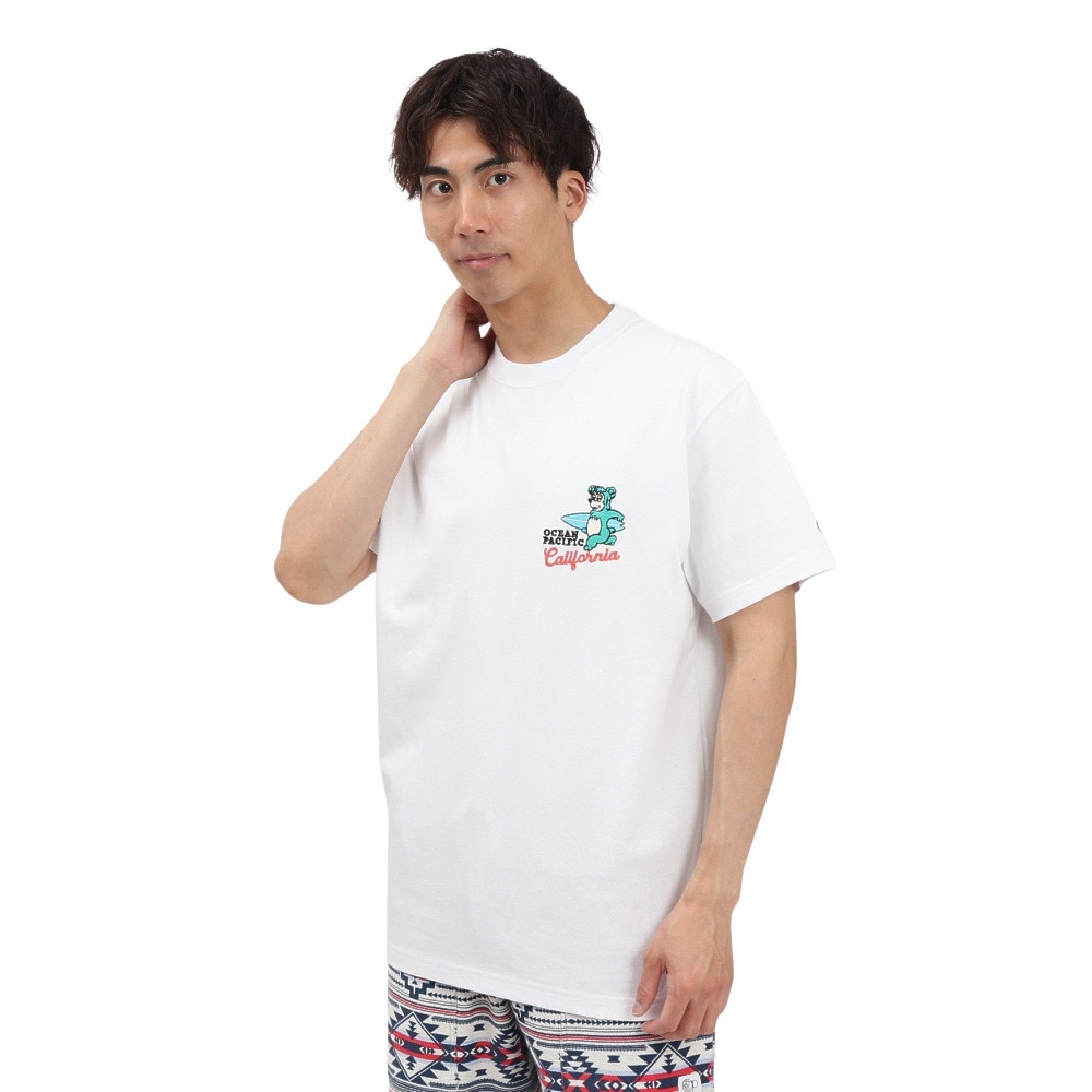 オーシャンパシフィック（Ocean Pacific）（メンズ）半袖Tシャツ ワンポイント Bear 515503WT