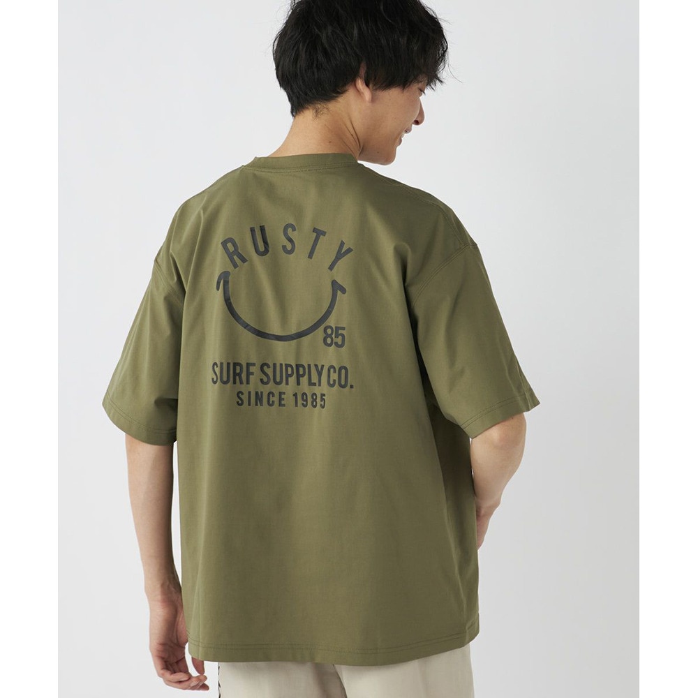 ラスティ（RUSTY）（メンズ）水陸両用 ペアテックス バッグニコちゃんロゴ 半袖 UV Tシャツ 914473KHA