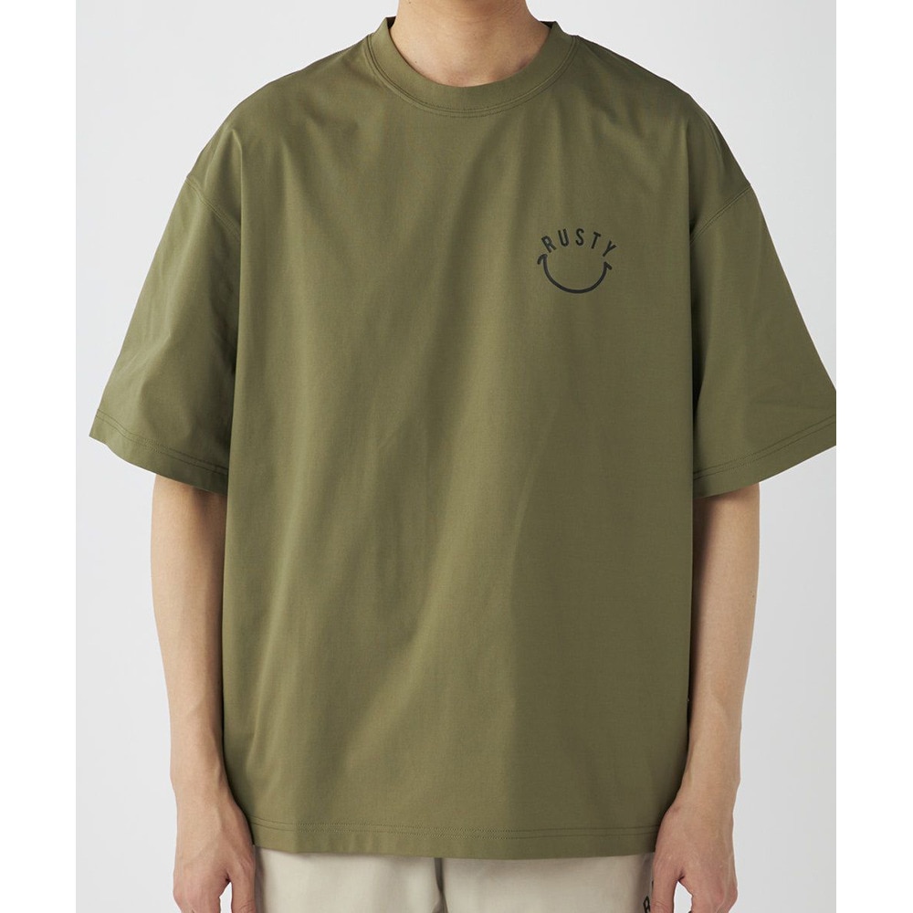 ラスティ（RUSTY）（メンズ）水陸両用 ペアテックス バッグニコちゃんロゴ 半袖 UV Tシャツ 914473KHA