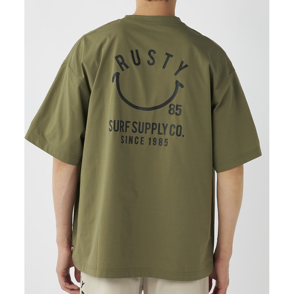 ラスティ（RUSTY）（メンズ）水陸両用 ペアテックス バッグニコちゃんロゴ 半袖 UV Tシャツ 914473KHA
