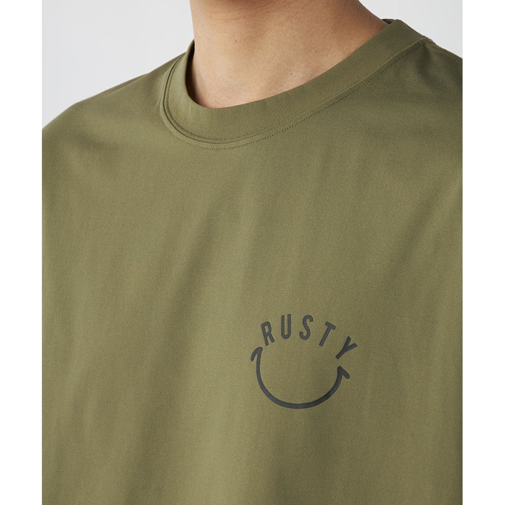 ラスティ（RUSTY）（メンズ）水陸両用 ペアテックス バッグニコちゃんロゴ 半袖 UV Tシャツ 914473KHA