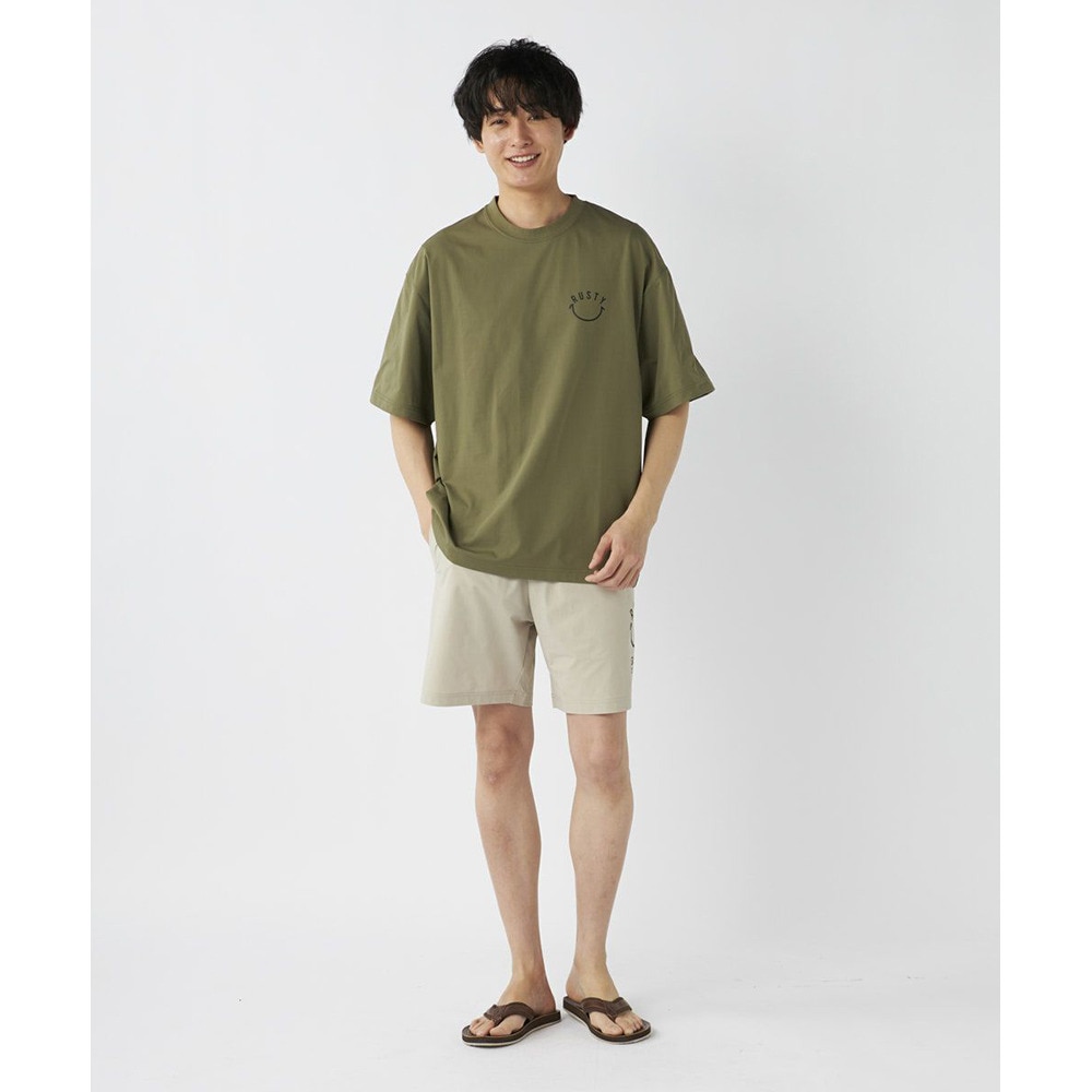 ラスティ（RUSTY）（メンズ）水陸両用 ペアテックス バッグニコちゃんロゴ 半袖 UV Tシャツ 914473KHA