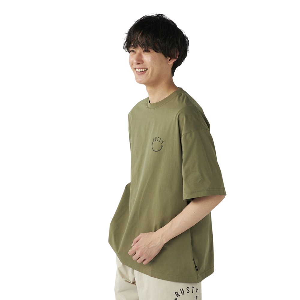 ラスティ（RUSTY）（メンズ）水陸両用 ペアテックス バッグニコちゃんロゴ 半袖 UV Tシャツ 914473KHA