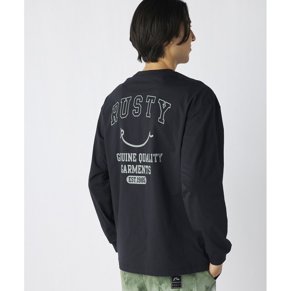 ラスティ（RUSTY）（メンズ）ペアテックス 水陸両用 バックニコちゃんロゴ 長袖Tシャツ 915462BK