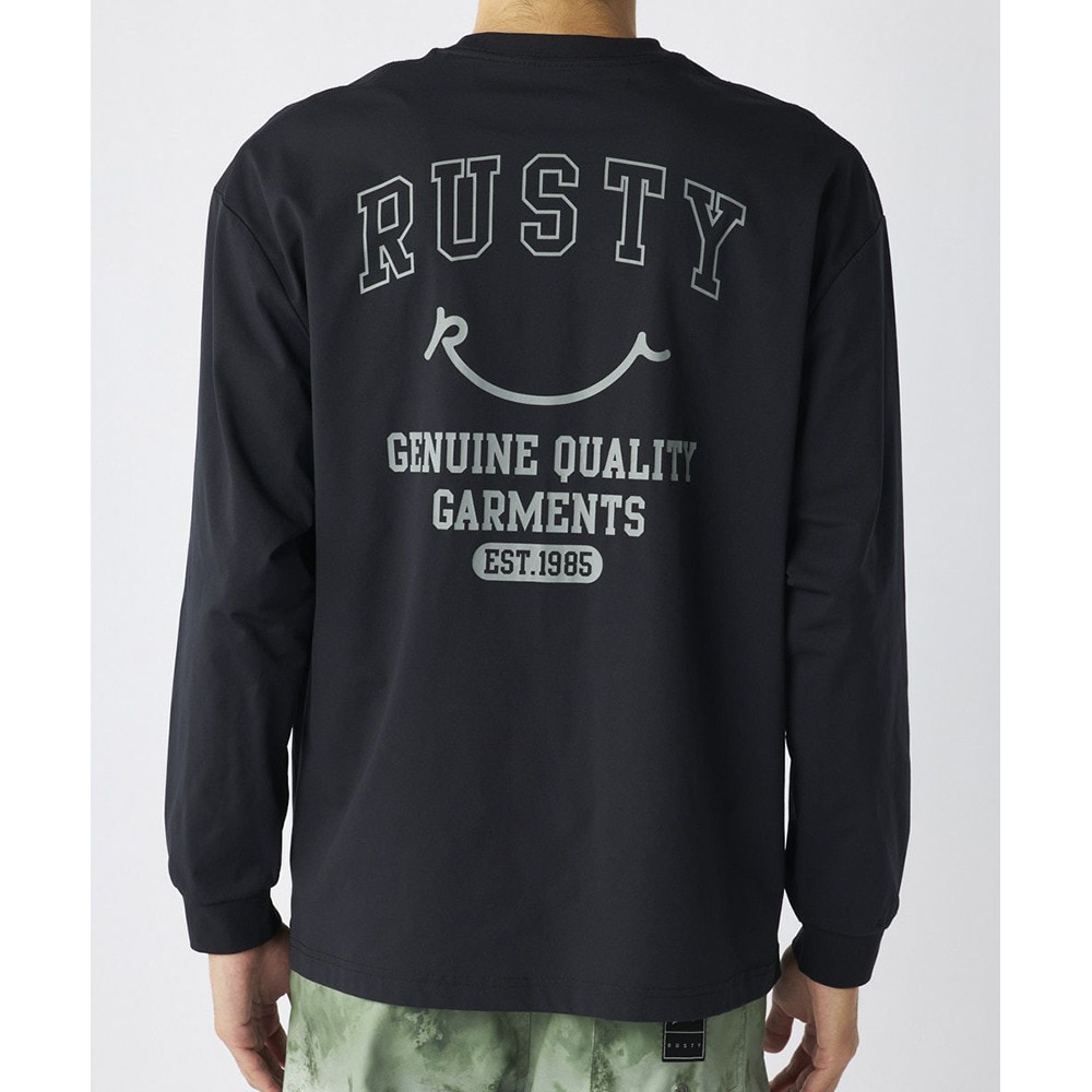 ラスティ（RUSTY）（メンズ）ペアテックス 水陸両用 バックニコちゃんロゴ 長袖Tシャツ 915462BK