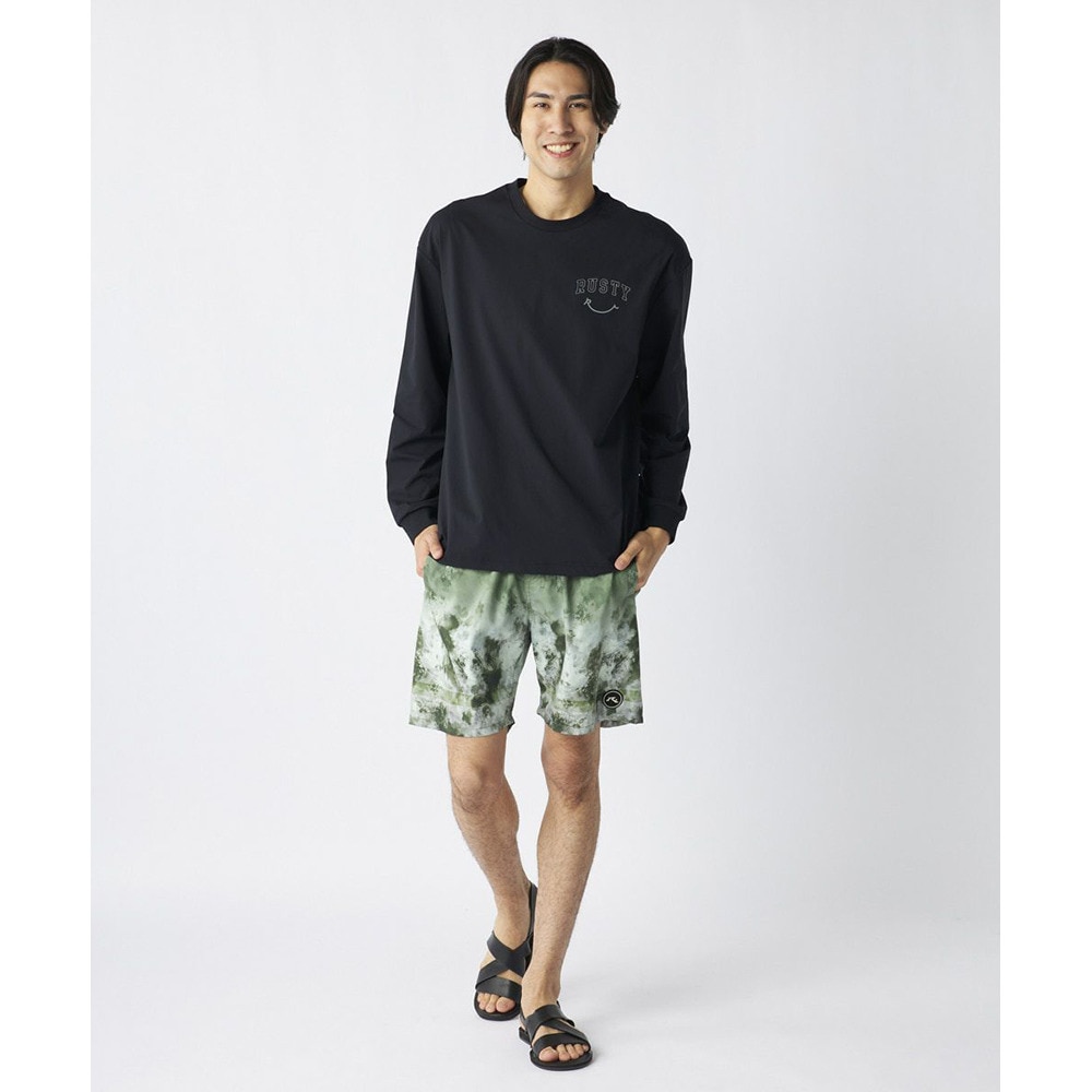 ラスティ（RUSTY）（メンズ）ペアテックス 水陸両用 バックニコちゃんロゴ 長袖Tシャツ 915462BK