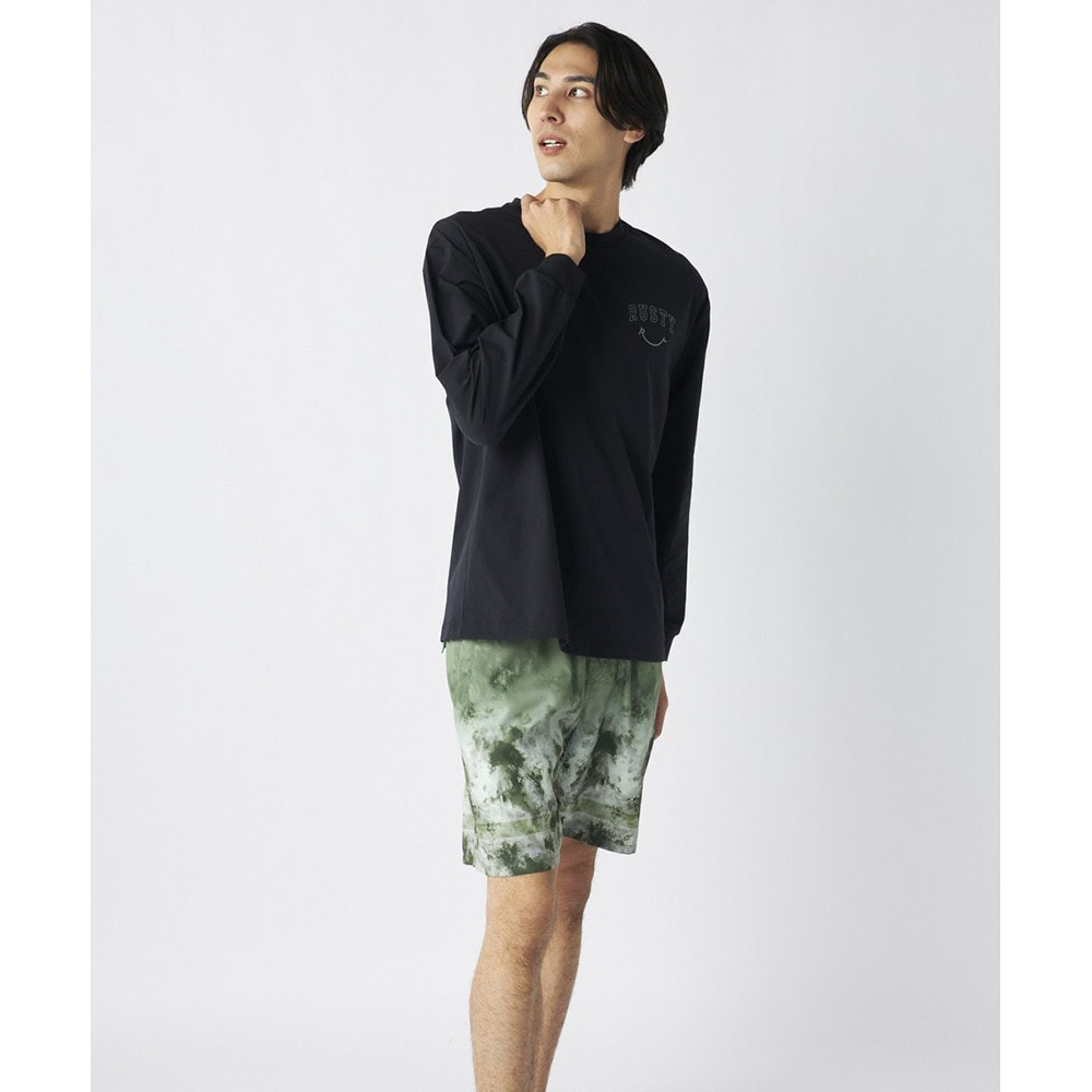ラスティ（RUSTY）（メンズ）ペアテックス 水陸両用 バックニコちゃんロゴ 長袖Tシャツ 915462BK