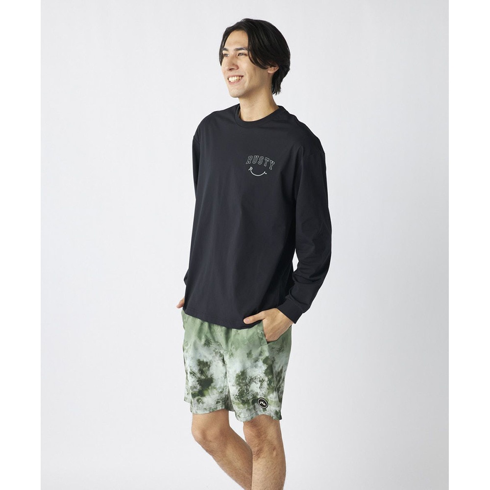 ラスティ（RUSTY）（メンズ）ペアテックス 水陸両用 バックニコちゃんロゴ 長袖Tシャツ 915462BK