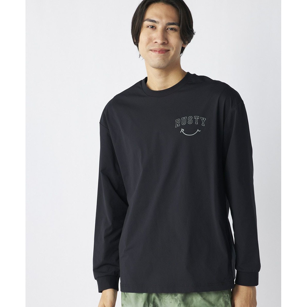 ラスティ（RUSTY）（メンズ）ペアテックス 水陸両用 バックニコちゃんロゴ 長袖Tシャツ 915462BK
