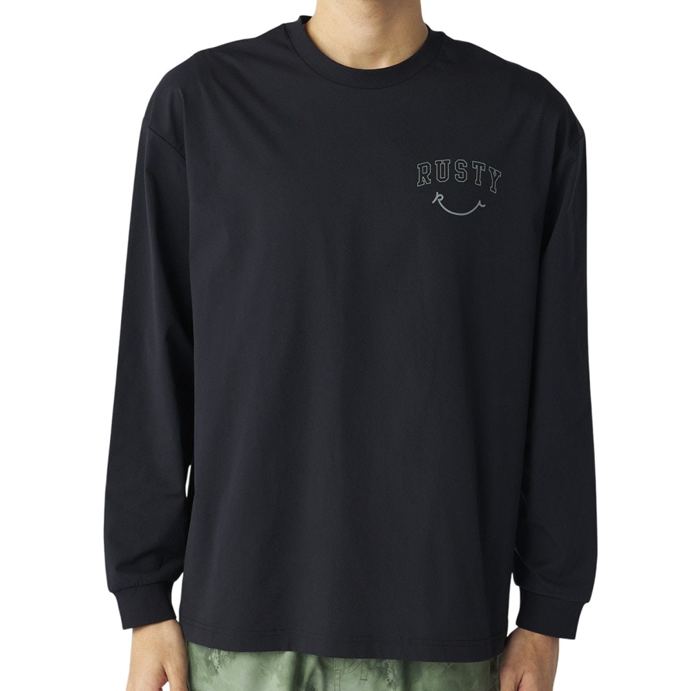ラスティ（RUSTY）（メンズ）ペアテックス 水陸両用 バックニコちゃんロゴ 長袖Tシャツ 915462BK