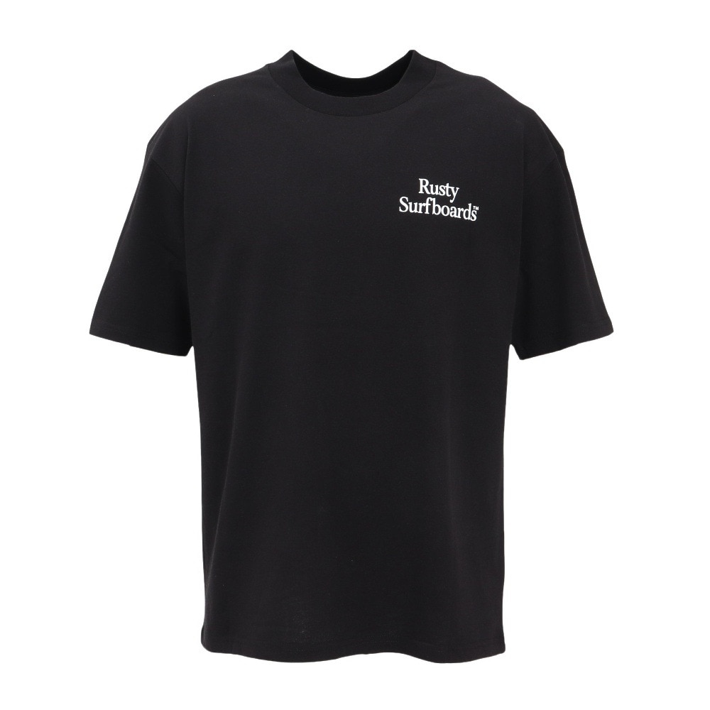 ラスティ（RUSTY）（メンズ）フロント ワンポイント半袖Tシャツ 915503BK
