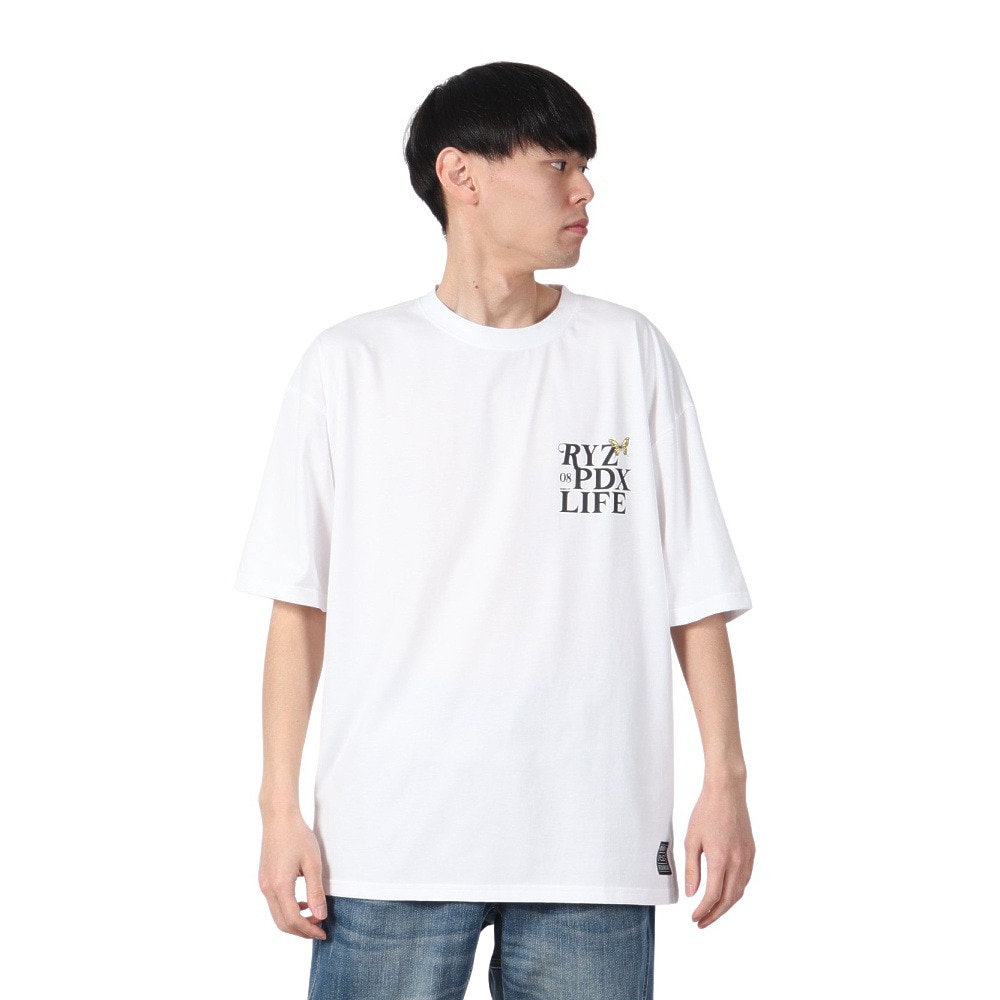ライズ（RYZ）（メンズ）BUTTERFLY 半袖Tシャツ RZ10DD25SS0027 WHT