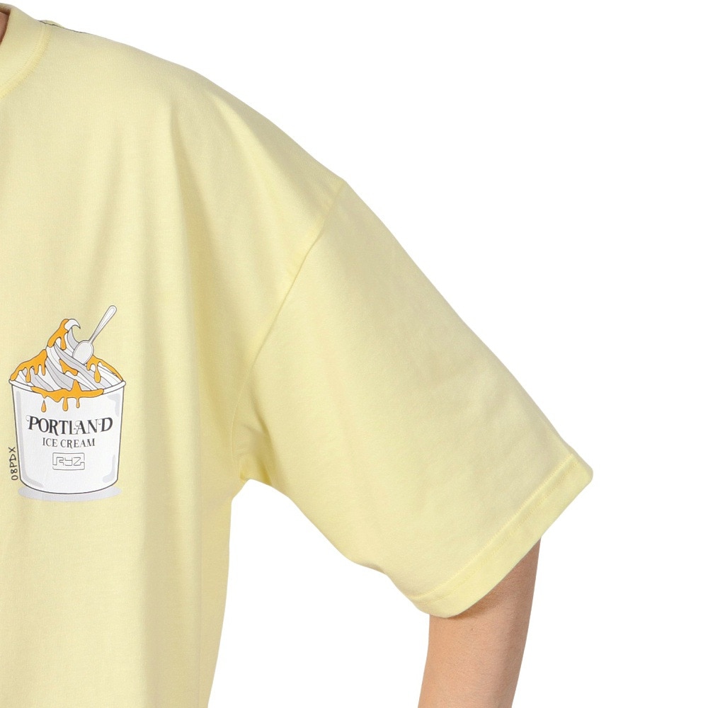 ライズ（RYZ）（メンズ）アイスクリーム 半袖Tシャツ RZ10DD25SS0028 YEL