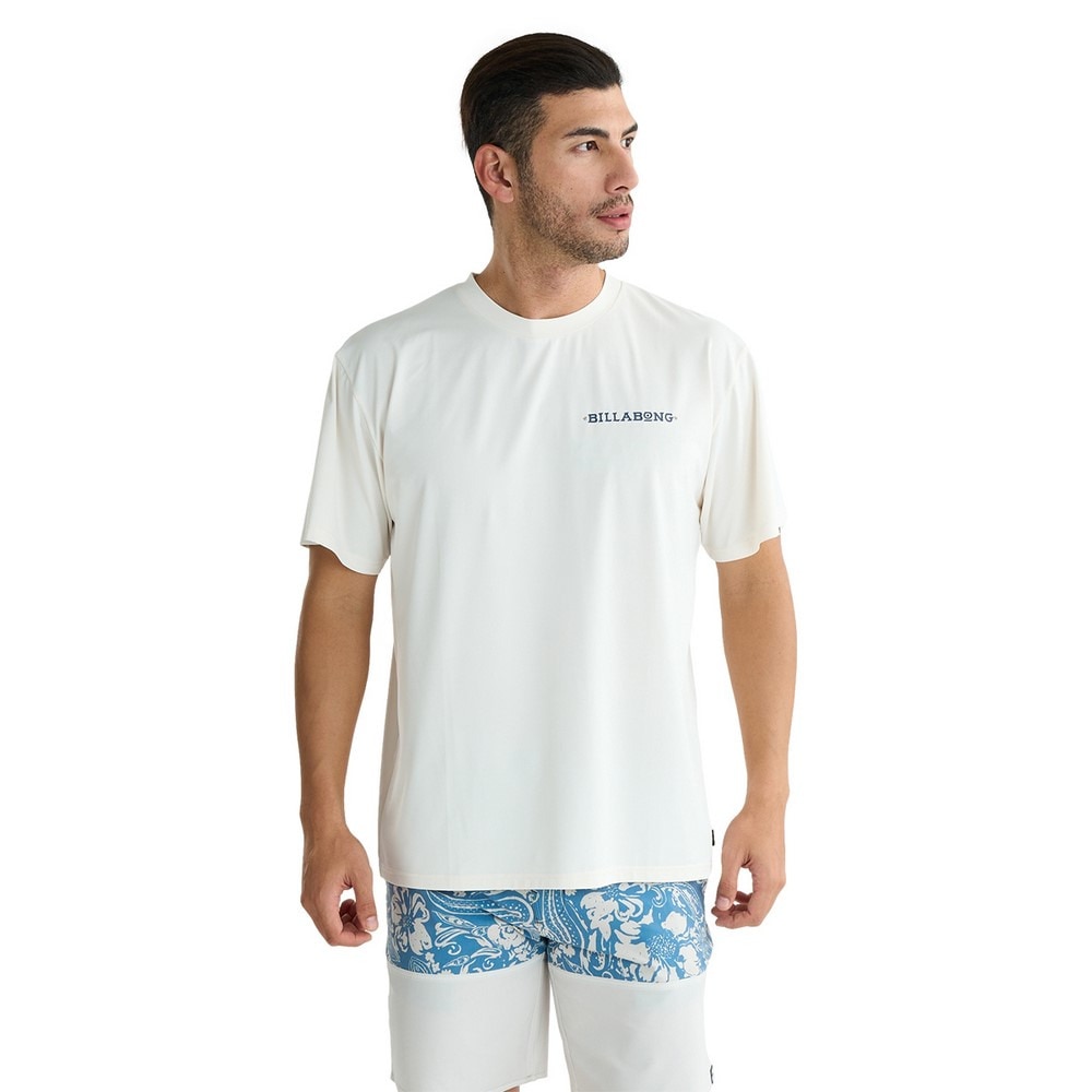 ビラボン（BILLABONG）（メンズ）AIR DRY メッシュ半袖Tシャツ ラッシュガード BF01A855 CRM