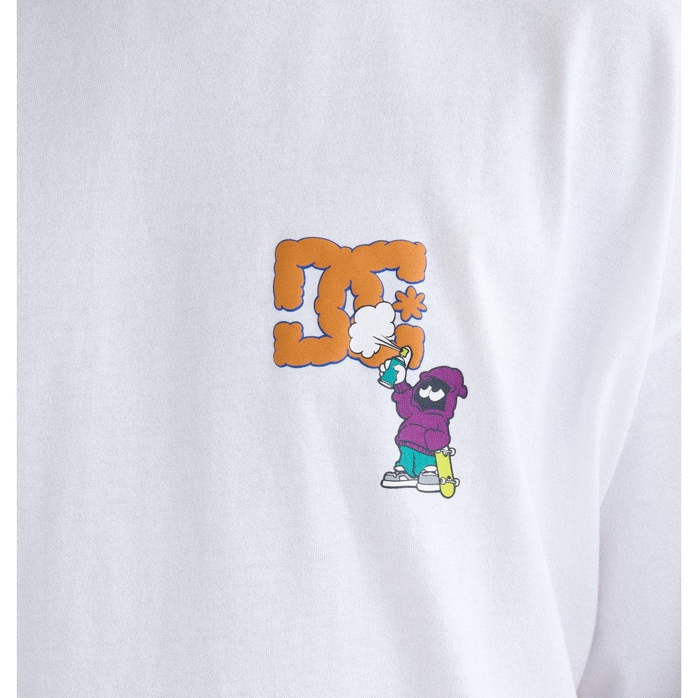 ディーシーシューズ（DC SHOES）（メンズ）グラフィティアート ペイント 半袖Tシャツ 25SUDST252007WHT