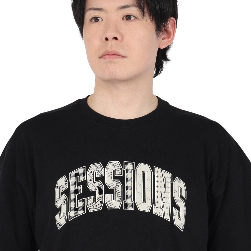 セッションズ（SESSIONS）（メンズ）クラフト ロゴ 半袖Tシャツ 257223 BLK