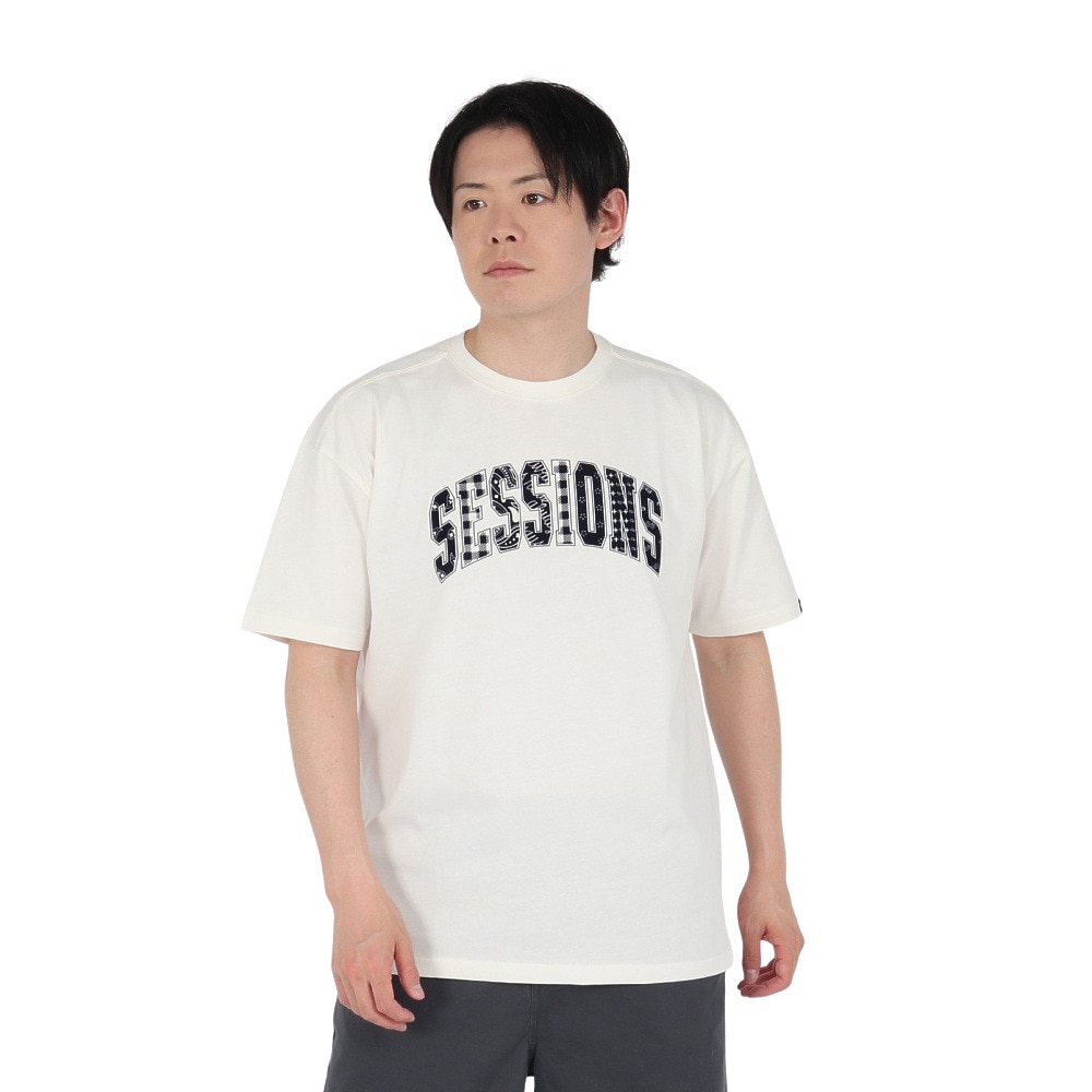 セッションズ（SESSIONS）（メンズ）クラフト ロゴ 半袖Tシャツ 257223 WHT
