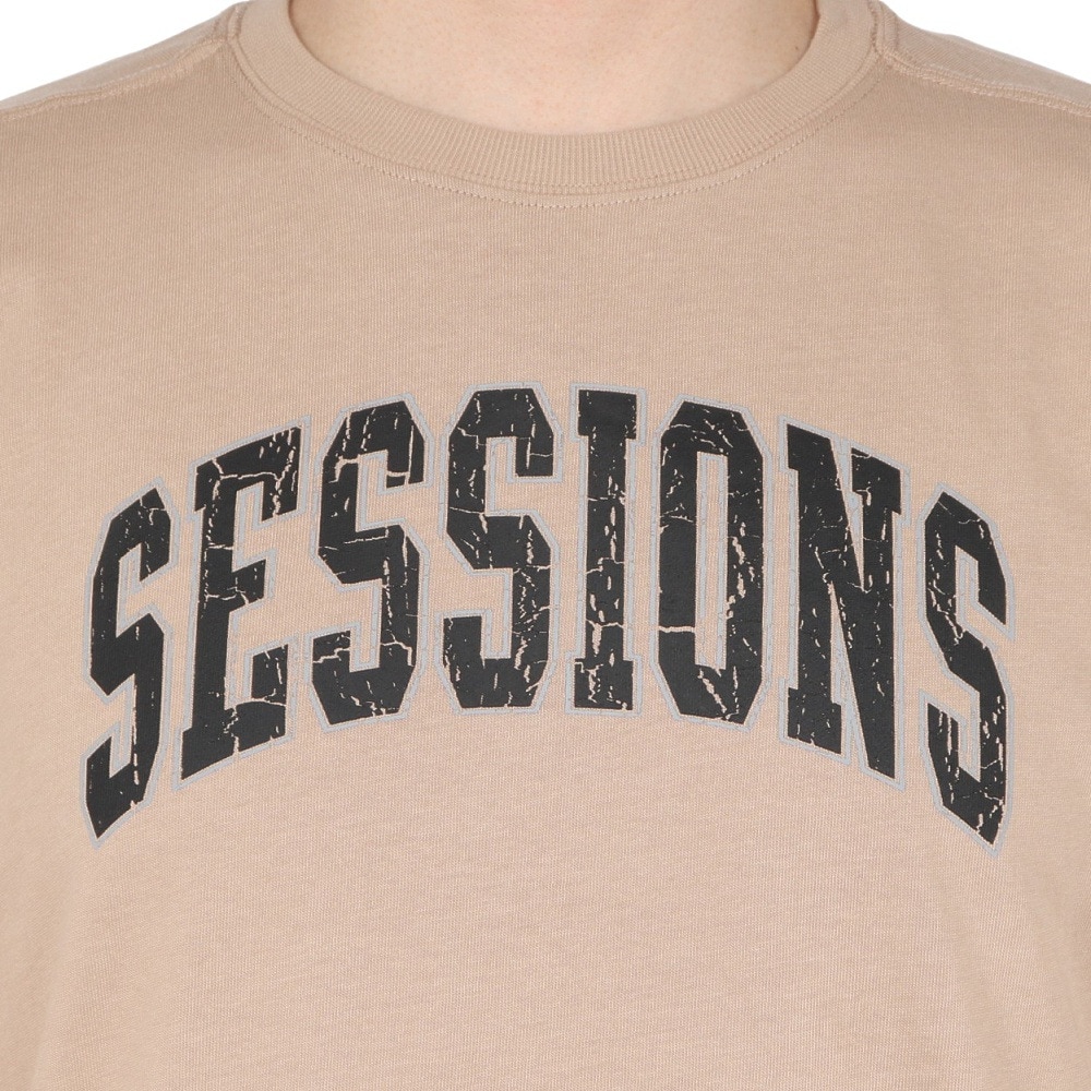 セッションズ（SESSIONS）（メンズ）クラック ロゴ 半袖Tシャツ 257226 BEG