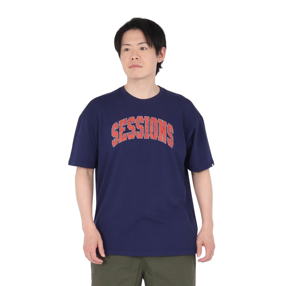 セッションズ（SESSIONS）（メンズ）クラック ロゴ 半袖Tシャツ 257226 NVY