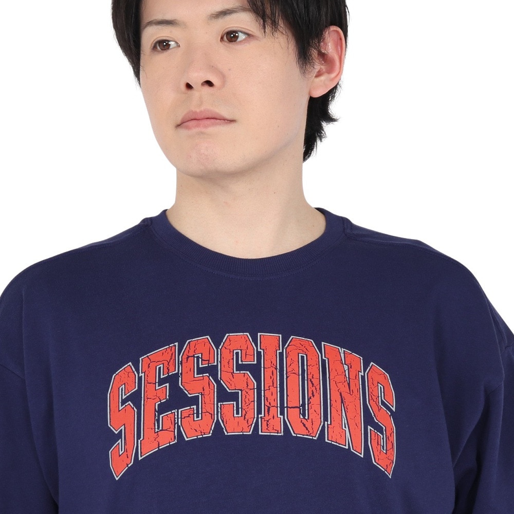 セッションズ（SESSIONS）（メンズ）クラック ロゴ 半袖Tシャツ 257226 NVY