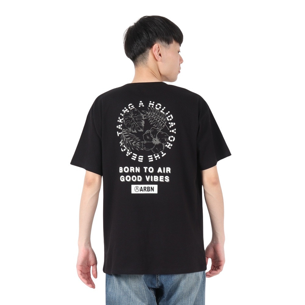エアボーン（ARBN）（メンズ）バックロゴ 半袖Tシャツ 1 AB2025SSM-APP001WHT