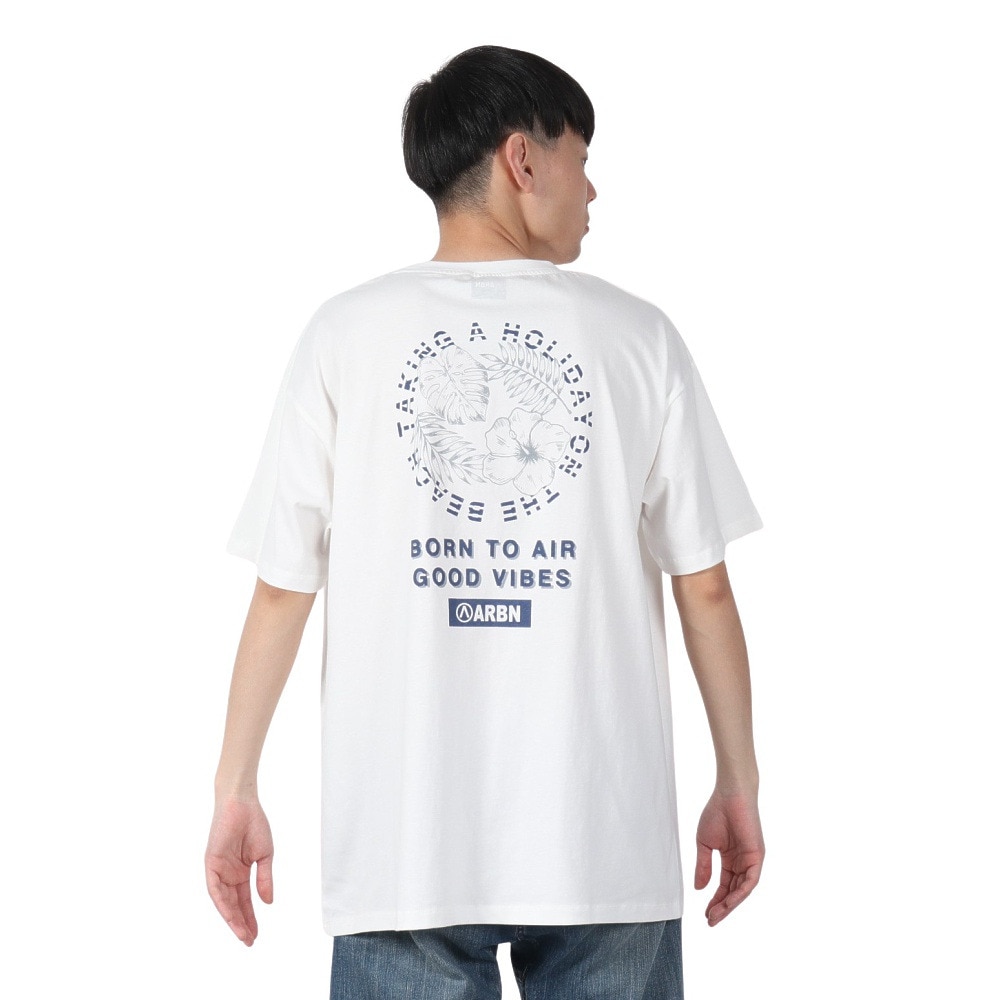エアボーン（ARBN）（メンズ）バックロゴ 半袖Tシャツ 1 AB2025SSM-APP001WHT