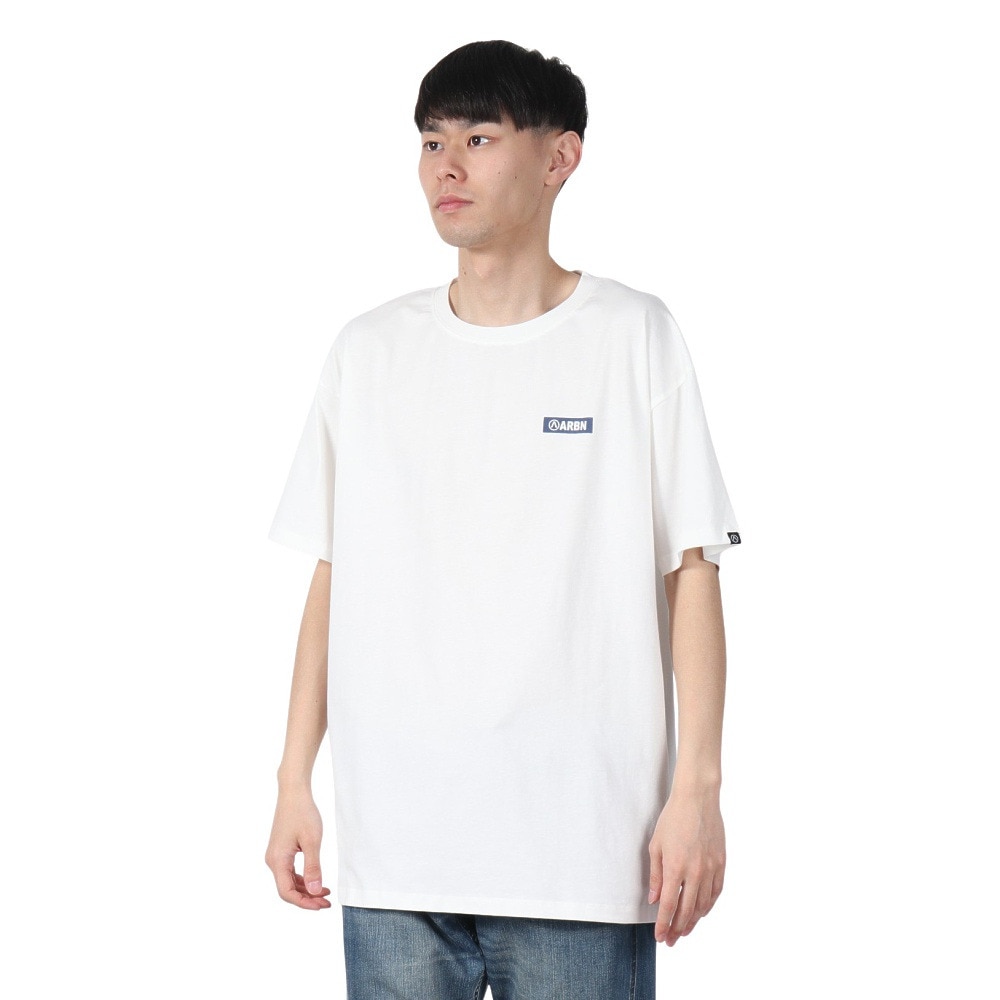 エアボーン（ARBN）（メンズ）バックロゴ 半袖Tシャツ 1 AB2025SSM-APP001WHT