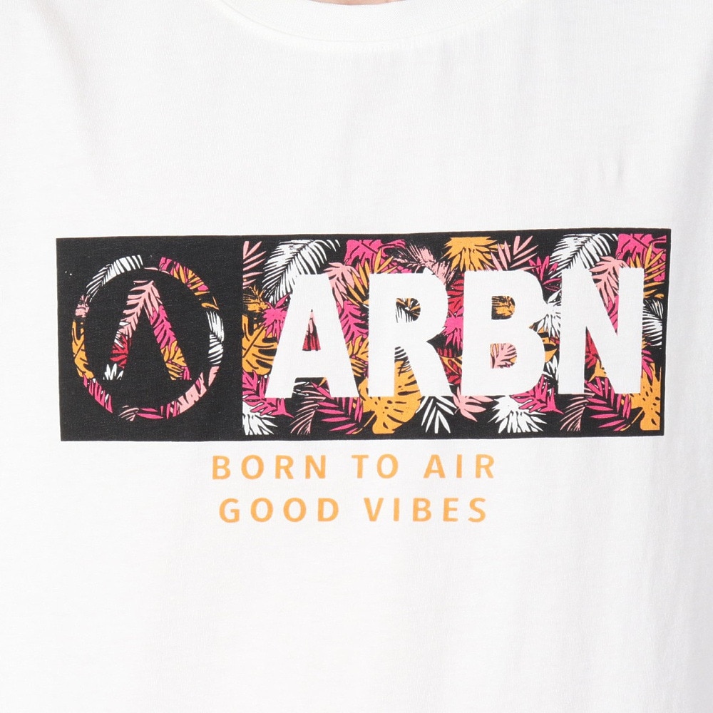 エアボーン（ARBN）（メンズ）FRONT ロゴ 半袖Tシャツ AB2025SSM-APP002WHT