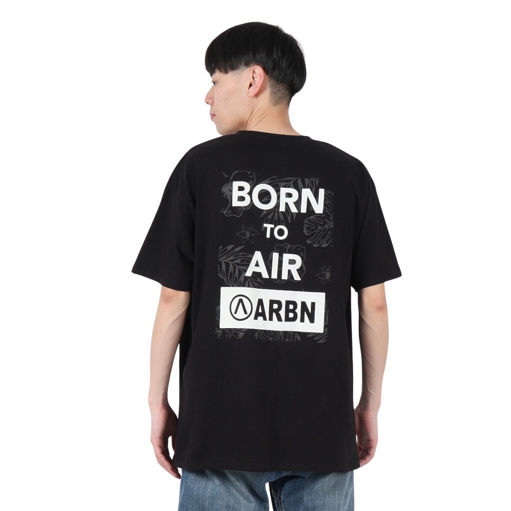 エアボーン（ARBN）（メンズ）バックロゴ 半袖Tシャツ 2 AB2025SSM-APP003BLK