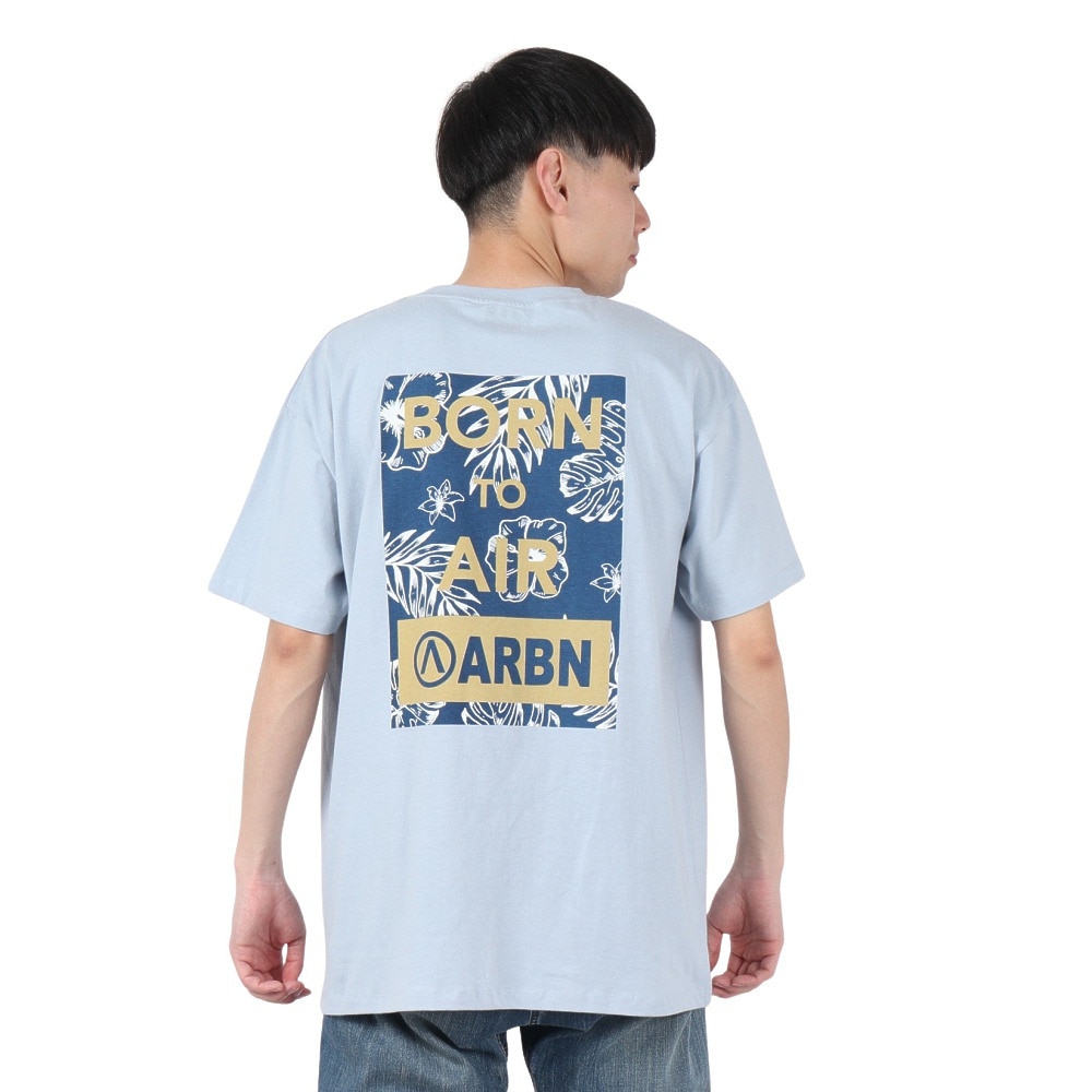 エアボーン（ARBN）（メンズ）バックロゴ 半袖Tシャツ 2 AB2025SSM-APP003SAX