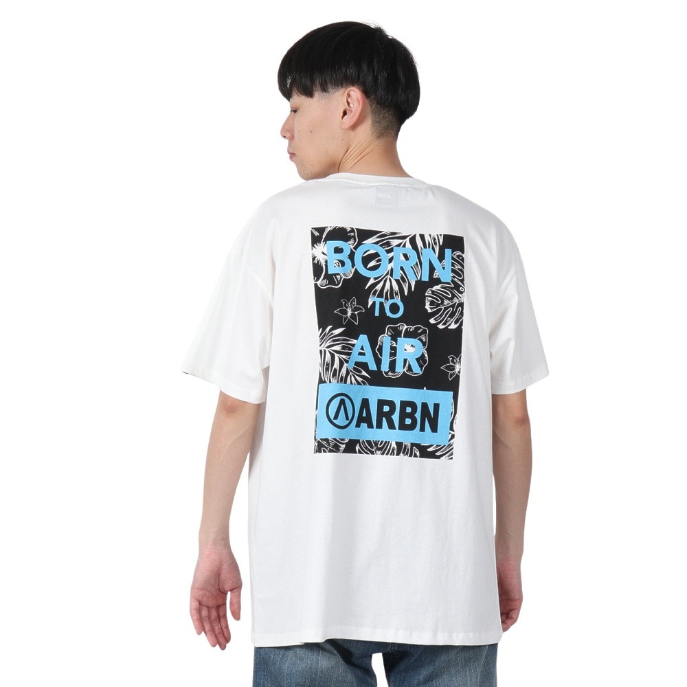エアボーン（ARBN）（メンズ）バックロゴ 半袖Tシャツ 2 AB2025SSM-APP003WHT