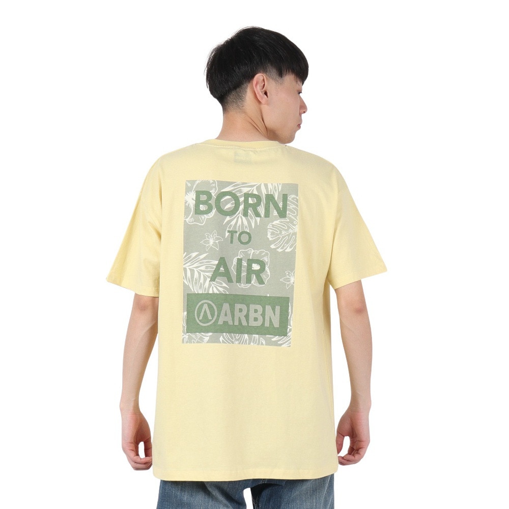 エアボーン（ARBN）（メンズ）バックロゴ 半袖Tシャツ 2 AB2025SSM-APP003YEL