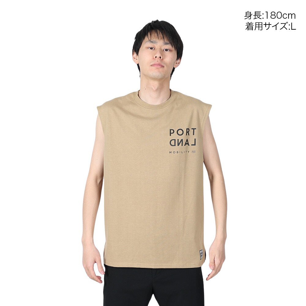 ライズ（RYZ）（メンズ）ノースリーブTシャツ RZ10EG4123 BEG★★★