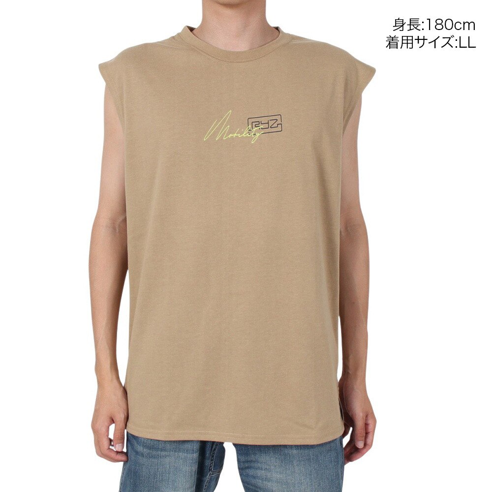 ライズ（RYZ）（メンズ）MOBILITY ノースリーブTシャツ RZ10EG4124 BEG★★★
