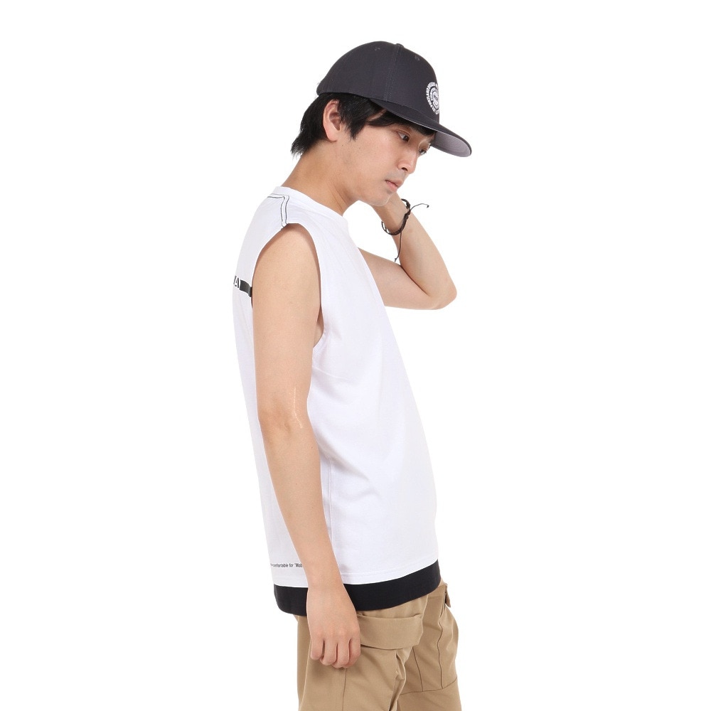 ライズ（RYZ）（メンズ）タンクトップ メンズ LAYERED ノースリーブ RZ10CD23SS0012 WHT