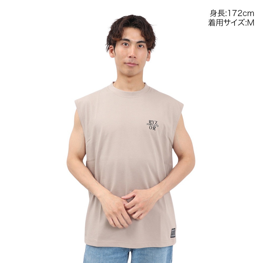 ライズ（RYZ）（メンズ）BACK TYPO ノースリーブ RZ10DD25SS0029 GRY