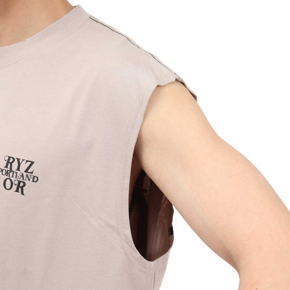 ライズ（RYZ）（メンズ）BACK TYPO ノースリーブ RZ10DD25SS0029 GRY
