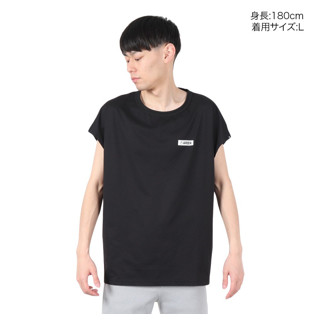 エアボーン（ARBN）（メンズ）ワンポイント ノースリーブTシャツ 水陸両用 AB2025SSM-APP004BLK