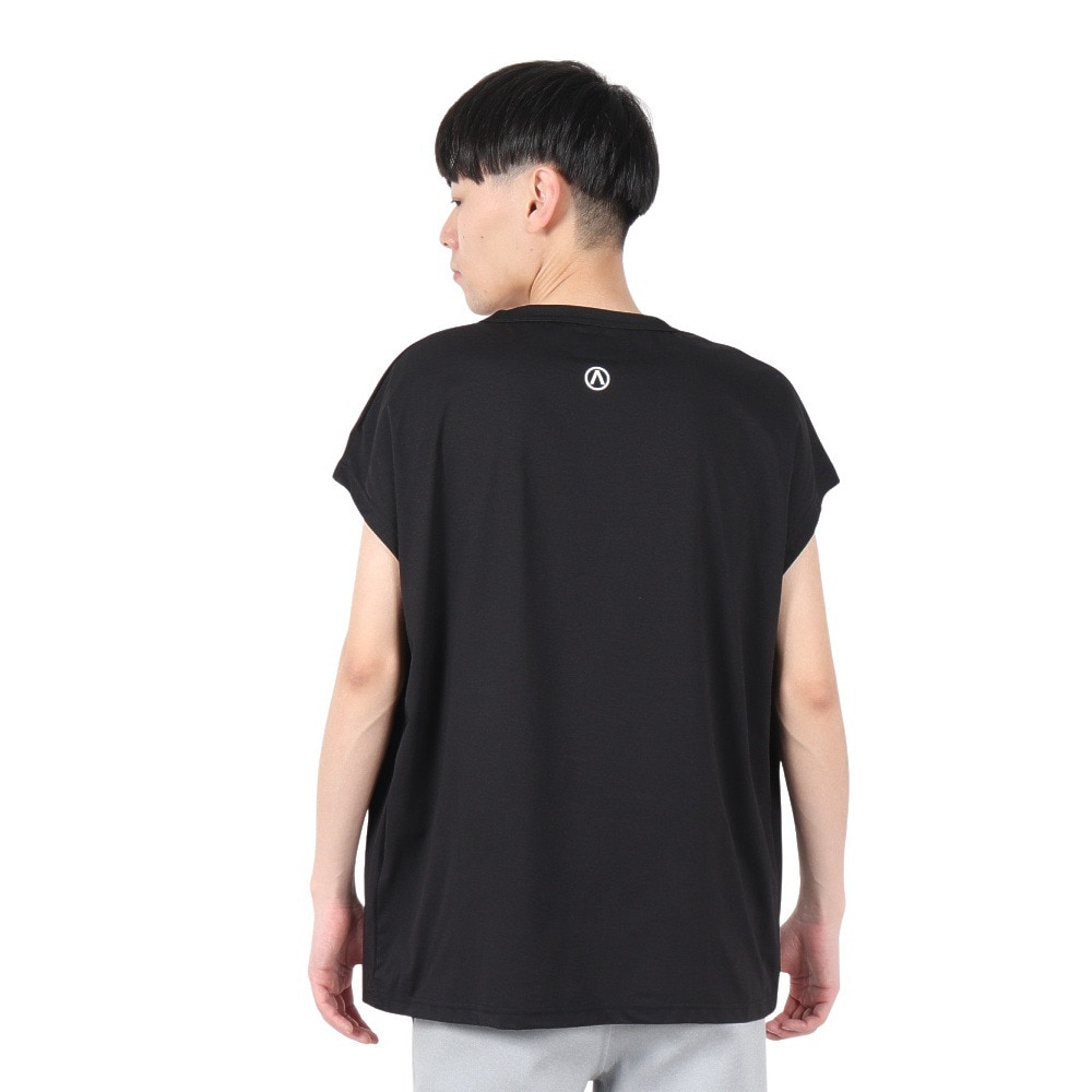エアボーン（ARBN）（メンズ）ワンポイント ノースリーブTシャツ 水陸両用 AB2025SSM-APP004BLK