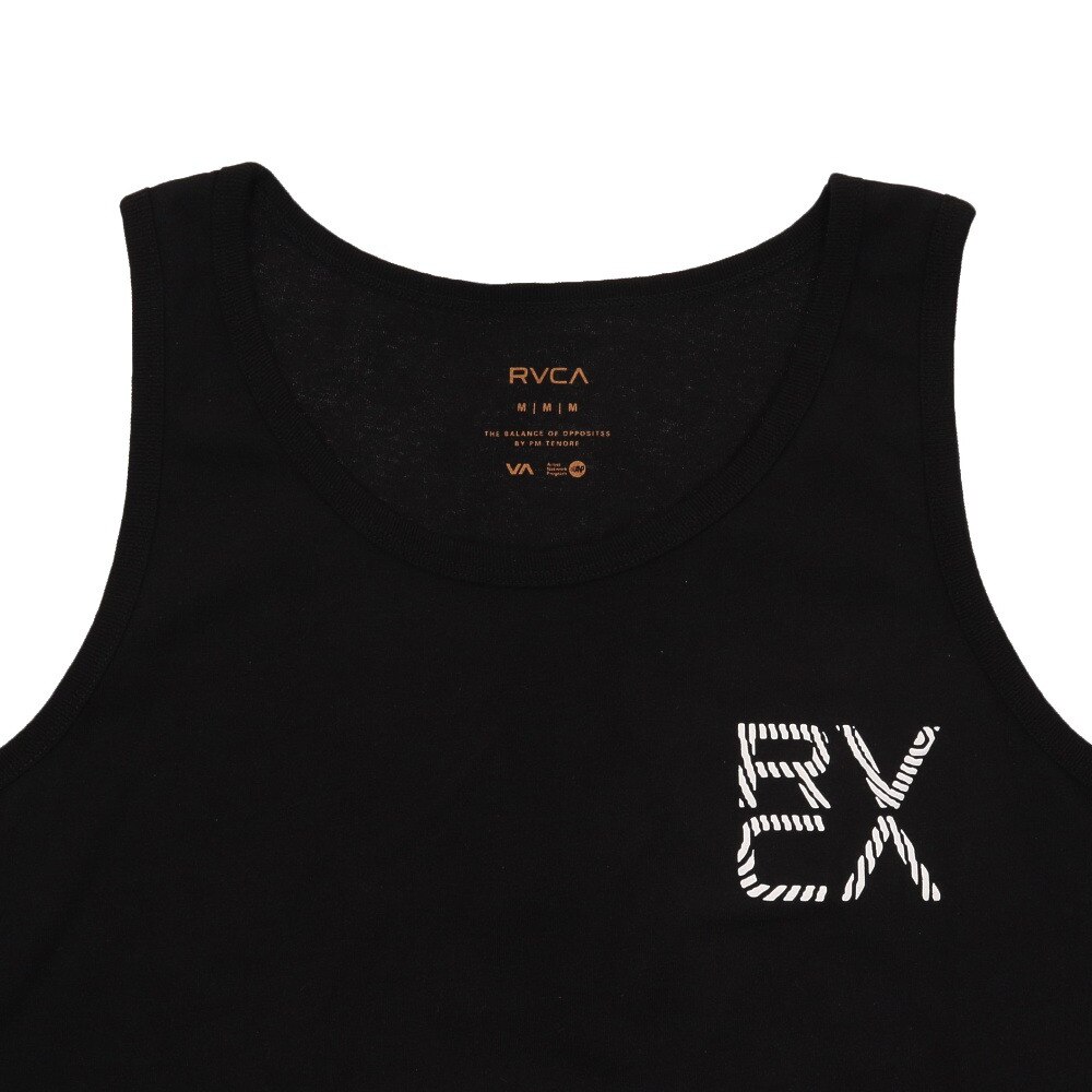 RVCA（メンズ）ノースリーブ バックプリント FOARMING TANK タンクトップ BC041358 BLK