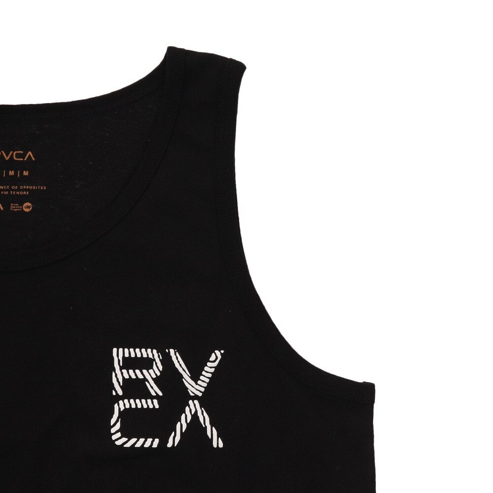 RVCA（メンズ）ノースリーブ バックプリント FOARMING TANK タンクトップ BC041358 BLK