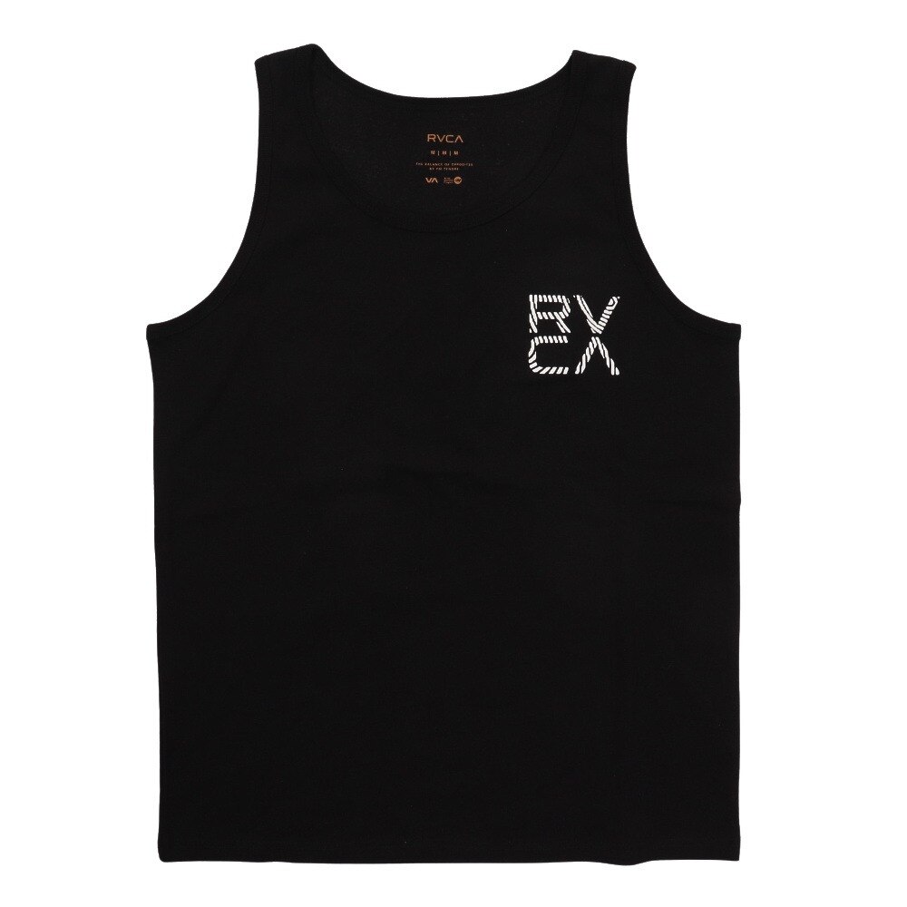 RVCA（メンズ）ノースリーブ バックプリント FOARMING TANK タンクトップ BC041358 BLK