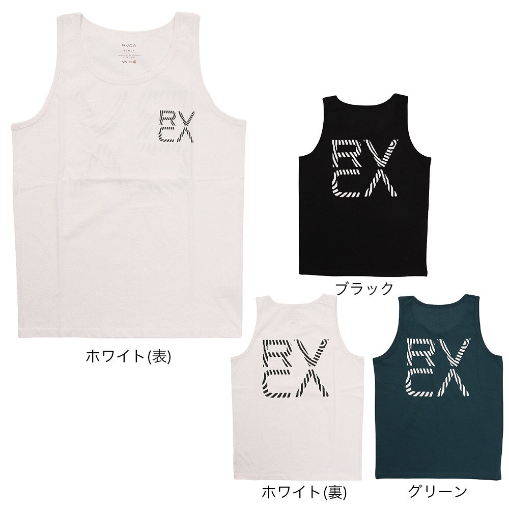 RVCA（メンズ）ノースリーブ バックプリント FOARMING TANK タンクトップ BC041358 EMG
