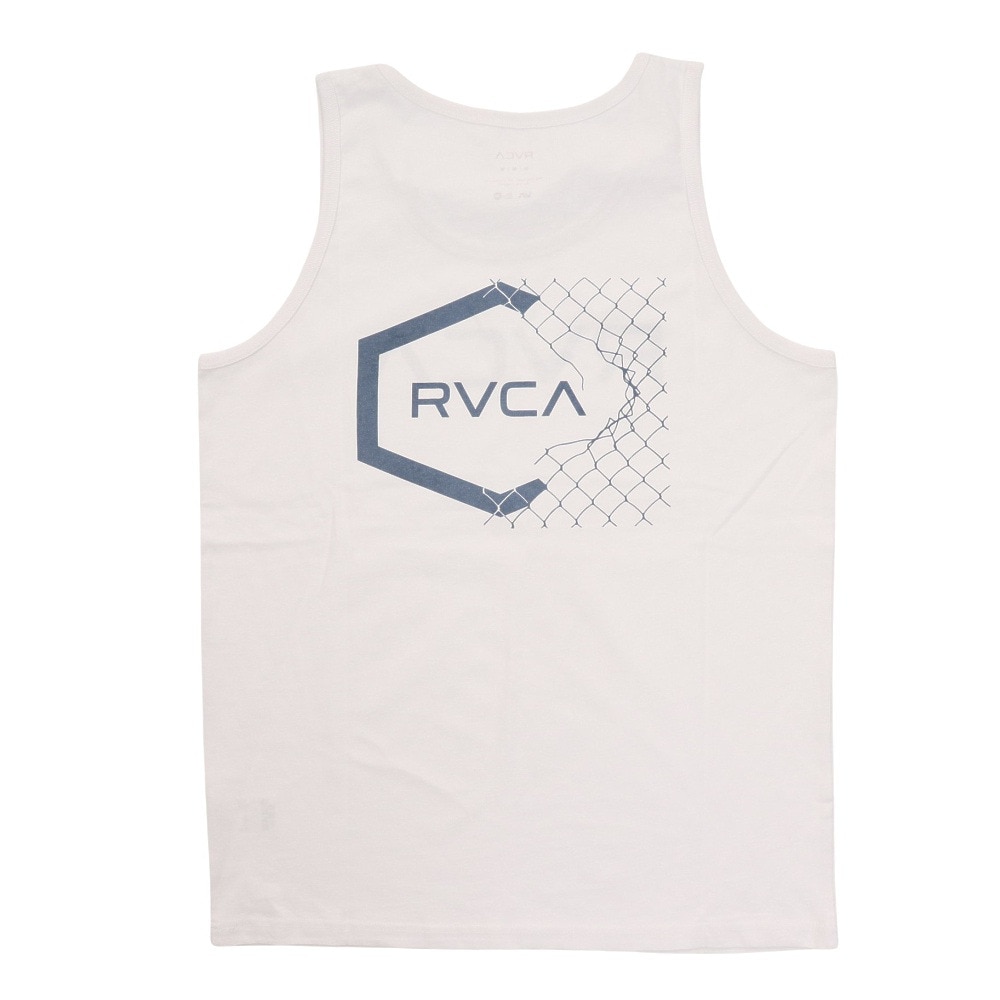 ルーカ（RVCA）（メンズ）ノースリーブ バックプリント HEX FENCE TANK タンクトップ BC041359 WHT