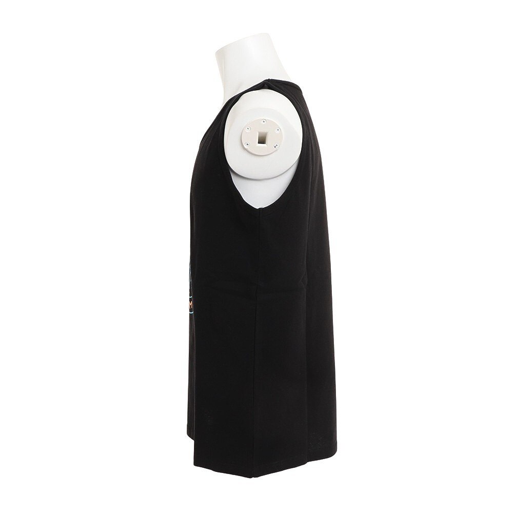 RVCA（メンズ）ラウンドネック ノースリーブ PALM SEAL タンクトップ 黒 BC041360 BLK