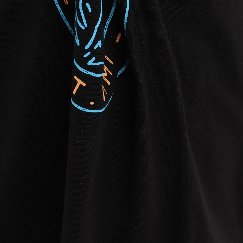 RVCA（メンズ）ラウンドネック ノースリーブ PALM SEAL タンクトップ 黒 BC041360 BLK