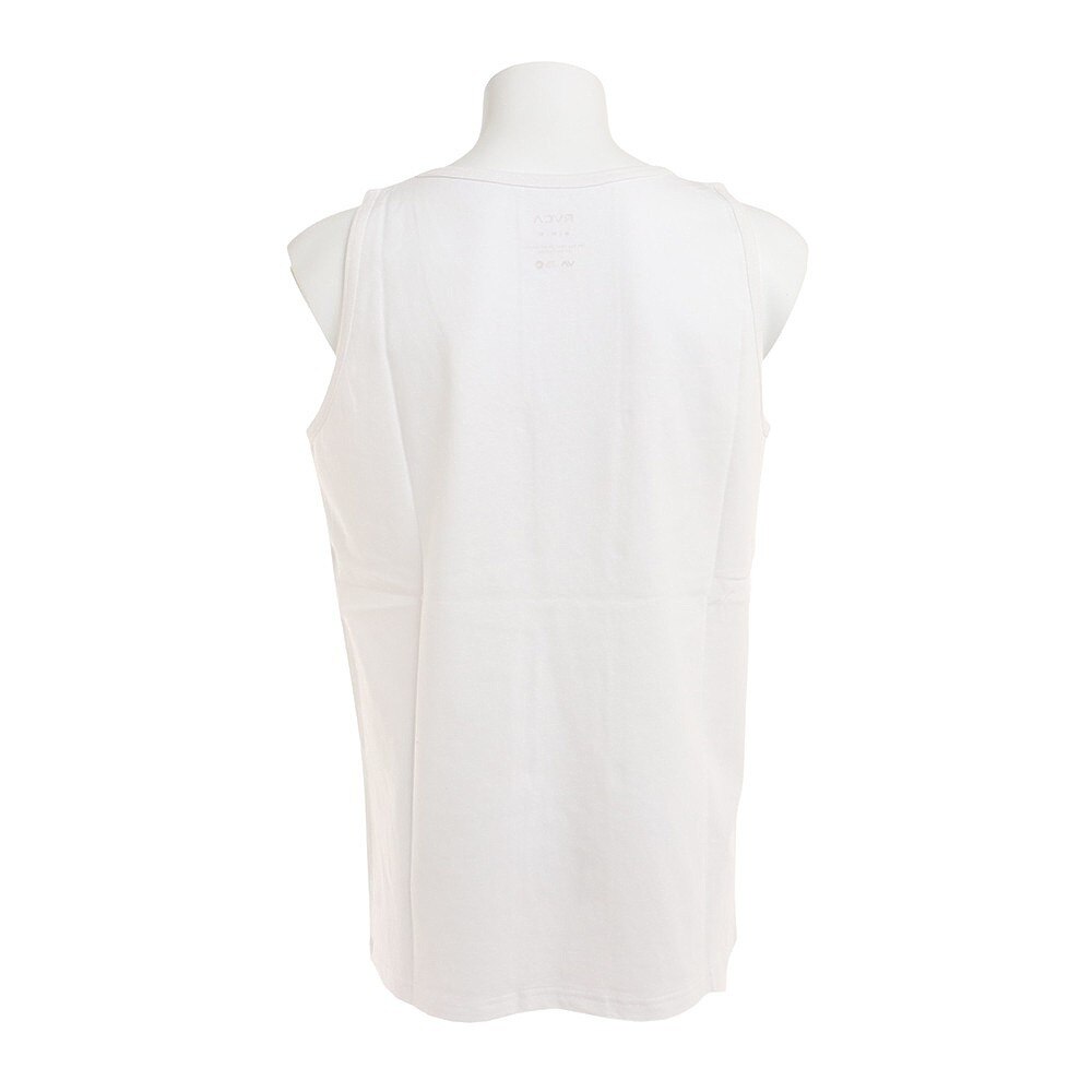 RVCA（メンズ）ラウンドネック ノースリーブ PALM SEAL タンクトップ BC041360 WHT